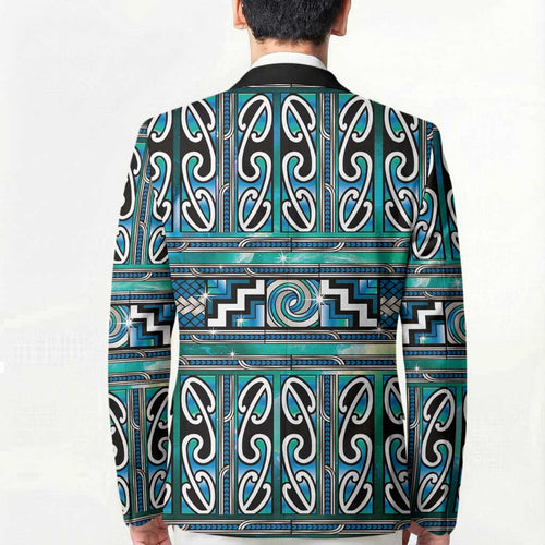 Maori Matariki Blazer Green Galaxy Aesthetic Koru Art