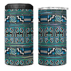 Maori Matariki 4 in 1 Can Cooler Tumbler Green Galaxy Aesthetic Koru Art