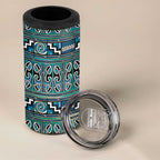 Maori Matariki 4 in 1 Can Cooler Tumbler Green Galaxy Aesthetic Koru Art