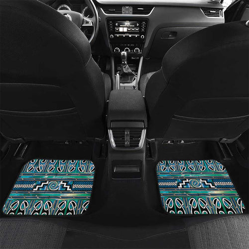Maori Matariki Car Mats Green Galaxy Aesthetic Koru Art