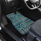 Maori Matariki Car Mats Green Galaxy Aesthetic Koru Art
