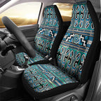 Maori Matariki Car Seat Cover Green Galaxy Aesthetic Koru Art