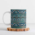 Maori Matariki Ceramic Mug Green Galaxy Aesthetic Koru Art