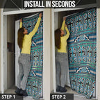 Maori Matariki Door Cover Green Galaxy Aesthetic Koru Art