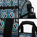 Maori Matariki Duffle Bag Green Galaxy Aesthetic Koru Art