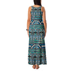 Maori Matariki Family Matching Tank Maxi Dress and Hawaiian Shirt Green Galaxy Aesthetic Koru Art