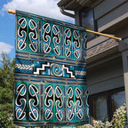Maori Matariki Garden Flag Green Galaxy Aesthetic Koru Art