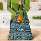 Maori Matariki Grocery Bag Green Galaxy Aesthetic Koru Art