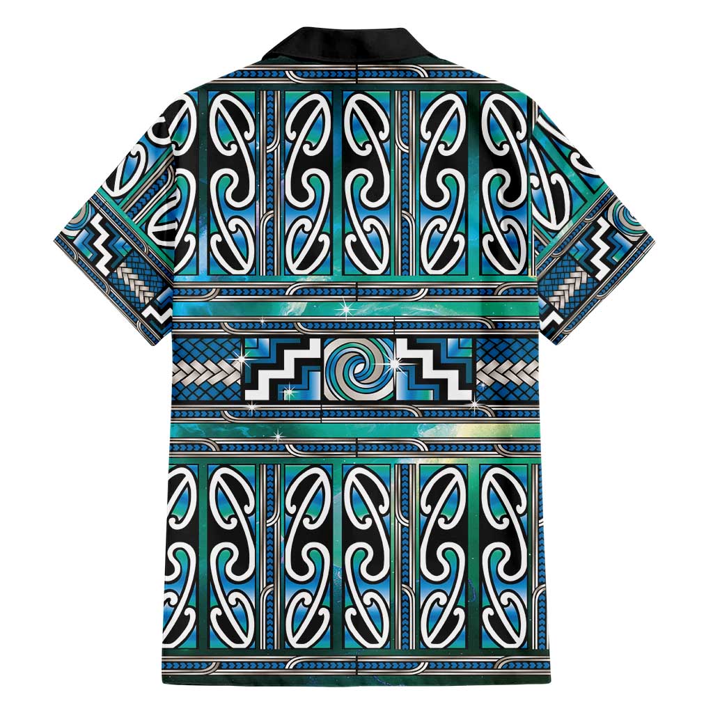 Maori Matariki Hawaiian Shirt Green Galaxy Aesthetic Koru Art