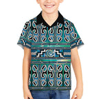 Maori Matariki Hawaiian Shirt Green Galaxy Aesthetic Koru Art