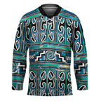 Maori Matariki Hockey Jersey Green Galaxy Aesthetic Koru Art