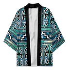 Maori Matariki Kimono Green Galaxy Aesthetic Koru Art
