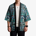 Maori Matariki Kimono Green Galaxy Aesthetic Koru Art