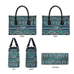 Maori Matariki Leather Bag Green Galaxy Aesthetic Koru Art