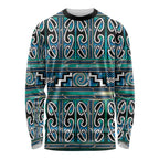 Maori Matariki Long Sleeve Shirt Green Galaxy Aesthetic Koru Art