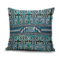 Maori Matariki Pillow Cover Green Galaxy Aesthetic Koru Art