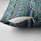 Maori Matariki Pillow Cover Green Galaxy Aesthetic Koru Art