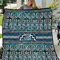Maori Matariki Quilt Green Galaxy Aesthetic Koru Art