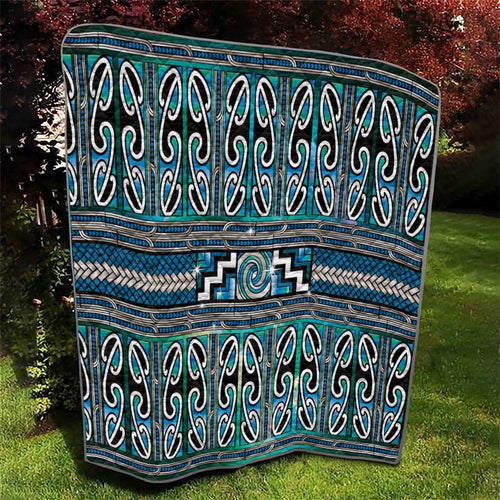 Maori Matariki Quilt Green Galaxy Aesthetic Koru Art