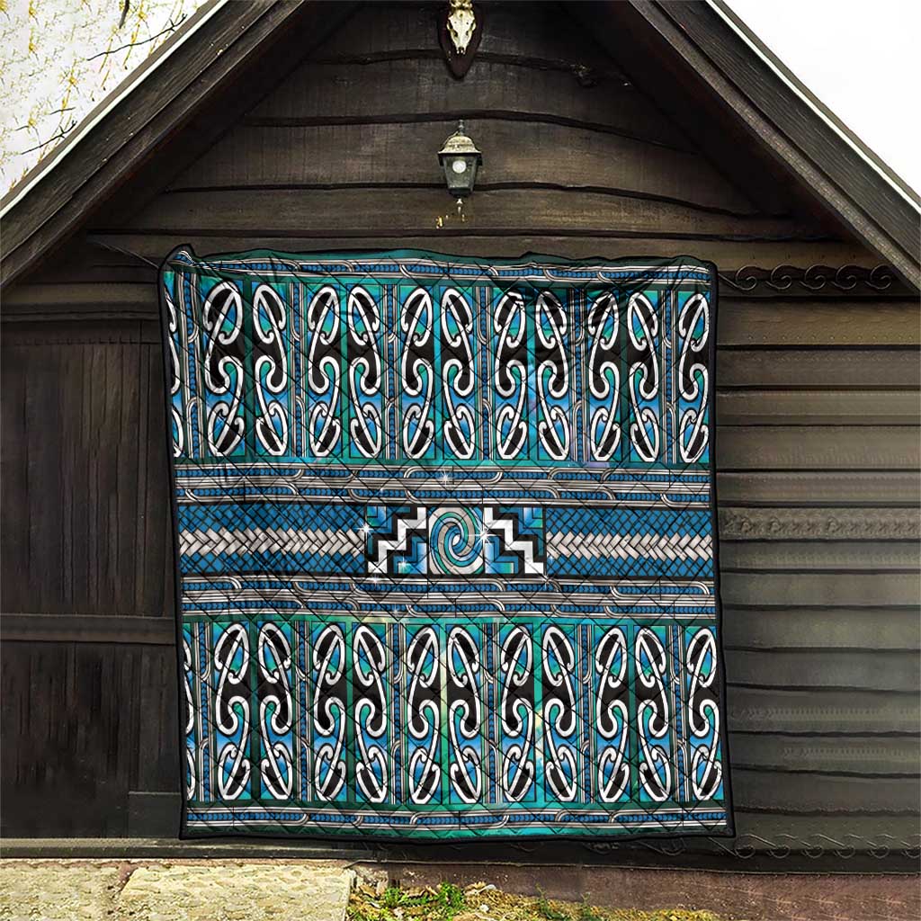 Maori Matariki Quilt Green Galaxy Aesthetic Koru Art