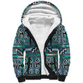 Maori Matariki Sherpa Hoodie Green Galaxy Aesthetic Koru Art
