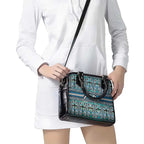 Maori Matariki Shoulder Handbag Green Galaxy Aesthetic Koru Art