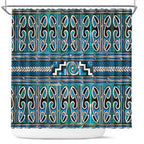 Maori Matariki Shower Curtain Green Galaxy Aesthetic Koru Art