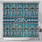 Maori Matariki Shower Curtain Green Galaxy Aesthetic Koru Art