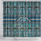Maori Matariki Shower Curtain Green Galaxy Aesthetic Koru Art