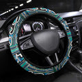 Maori Matariki Steering Wheel Cover Green Galaxy Aesthetic Koru Art