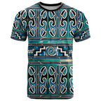 Maori Matariki T Shirt Green Galaxy Aesthetic Koru Art