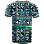 Maori Matariki T Shirt Green Galaxy Aesthetic Koru Art