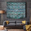 Maori Matariki Tapestry Green Galaxy Aesthetic Koru Art