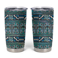 Maori Matariki Tumbler Cup Green Galaxy Aesthetic Koru Art