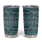 Maori Matariki Tumbler Cup Green Galaxy Aesthetic Koru Art