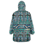Maori Matariki Wearable Blanket Hoodie Green Galaxy Aesthetic Koru Art