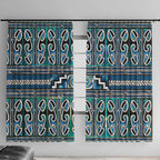 Maori Matariki Window Curtain Green Galaxy Aesthetic Koru Art