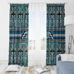 Maori Matariki Window Curtain Green Galaxy Aesthetic Koru Art