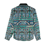 Maori Matariki Women Casual Shirt Green Galaxy Aesthetic Koru Art