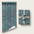 Maori Matariki Wrapping Paper Green Galaxy Aesthetic Koru Art