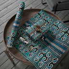 Maori Matariki Wrapping Paper Green Galaxy Aesthetic Koru Art