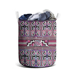 Maori Matariki Laundry Basket Pink Galaxy Aesthetic Koru Art