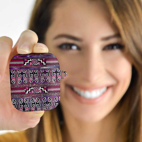 Maori Matariki AirPods Case Pink Galaxy Aesthetic Koru Art