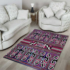 Maori Matariki Area Rug Pink Galaxy Aesthetic Koru Art