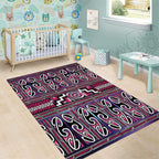 Maori Matariki Area Rug Pink Galaxy Aesthetic Koru Art