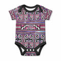 Maori Matariki Baby Onesie Pink Galaxy Aesthetic Koru Art