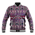Maori Matariki Baseball Jacket Pink Galaxy Aesthetic Koru Art