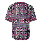 Maori Matariki Baseball Jersey Pink Galaxy Aesthetic Koru Art