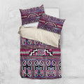 Maori Matariki Bedding Set Pink Galaxy Aesthetic Koru Art
