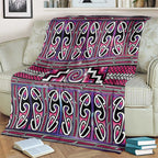 Maori Matariki Blanket Pink Galaxy Aesthetic Koru Art